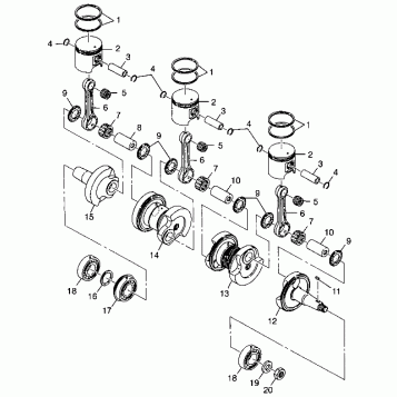 PISTON and CRANKSHAFT - 0983857 (4942264226c007)