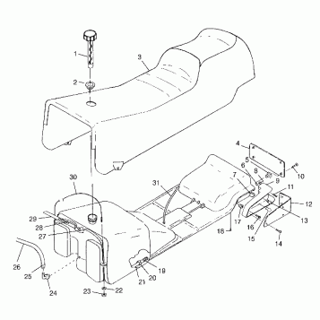 SEAT and GAS TANK TRAIL TOURING 0982362 and EUROPEAN TRAIL TOURING E982362 (4942314231A006)