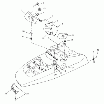 HOOD - HEADLIGHT TRAIL TOURING 0982362 and EUROPEAN TRAIL TOURING E982362 (4942314231A014)
