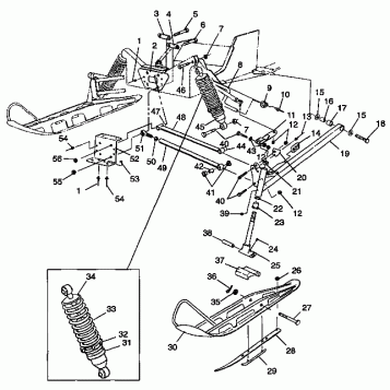 FRONT SUSPENSION and SKI TRAIL TOURING 0982362 and EUROPEAN TRAIL TOURING E (4942314231B003)