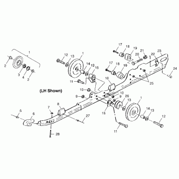 RAIL MOUNTING (SUSPENSION) TRAIL TOURING 0982362 and EUROPEAN TRAIL TOURING (4942314231B012)