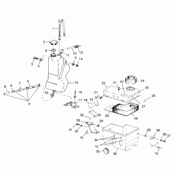 OIL TANK / AIR BOX TRAIL TOURING 0982362 and EUROPEAN TRAIL TOURING E982362 (4942314231C004)