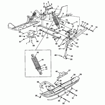 FRONT SUSPENSION and SKI - 0983357 (4942534253b007)