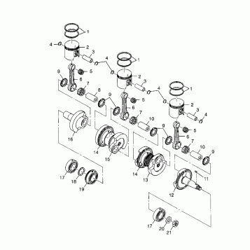 PISTON and CRANKSHAFT - 0983357 (4942534253c010)