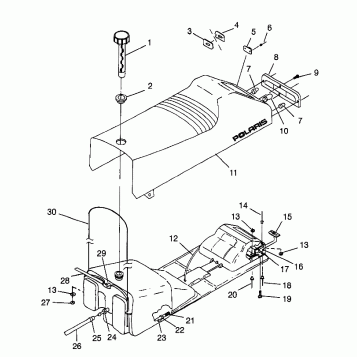 SEAT and GAS TANK TRAIL 0982761 (4942584258A008)