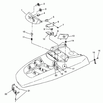 HOOD - HEADLIGHT TRAIL 0982761 (4942584258A012)