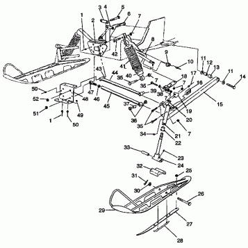FRONT SUSPENSION and SKI - 0982761 (4942584258b001)