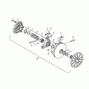 DRIVE CLUTCH XCF 0981643 (4942774277B013)