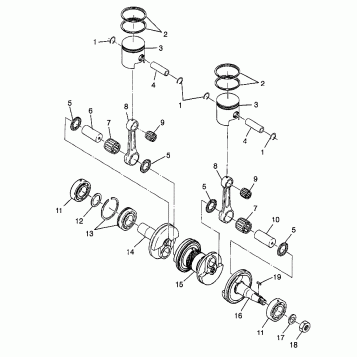 PISTON and CRANKSHAFT - 0980143 (4942824282c007)