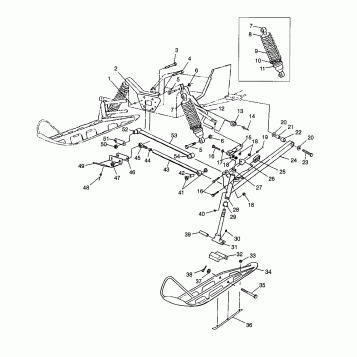 FRONT SUSPENSION and SKI - 0980761 (4942874287B001)