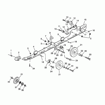RAIL MOUNTING (SUSPENSION) - 0980761 (4942874287B009)