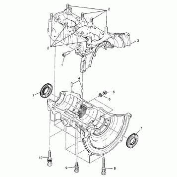 CRANKCASE  SUPER SPORT 0980761 (4942874287C005)