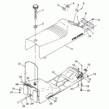 SEAT and GAS TANK XLT LTD 0983756 (4943034303A006)