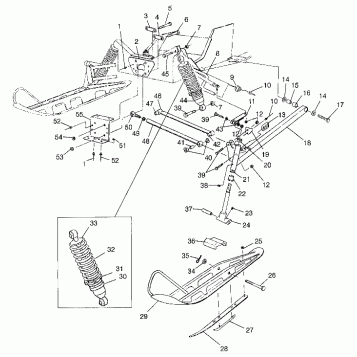 FRONT SUSPENSION and SKI XLT LTD 0983756 (4943034303A013)