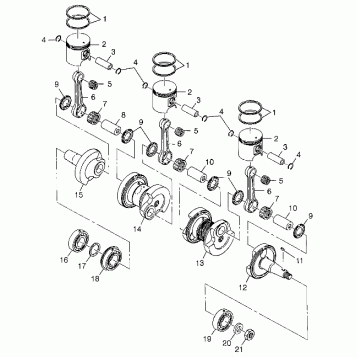 PISTON and CRANKSHAFT - 0983756 (4943034303c007)