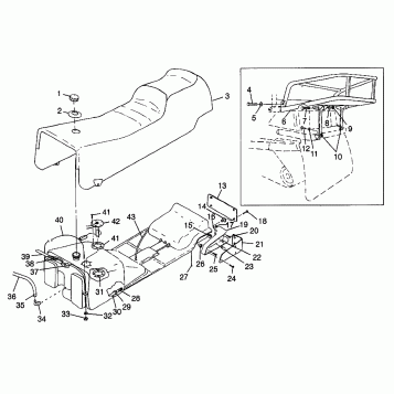 SEAT and GAS TANK ULTRA TOURING 0985378 and EUROPEAN ULTRA TOURING E985378 (4943404340A009)