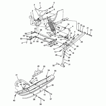 FRONT SUSPENSION and SKI - 0985378 (4943404340b007)