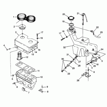 OIL TANK / AIR BOX - 0985378 (4943404340c009)