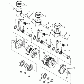 PISTON and CRANKSHAFT - 0985378 (4943404340c014)