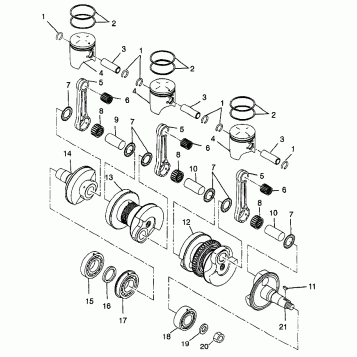PISTON and CRANKSHAFT ULTRA 0986778 (4943554355C010)