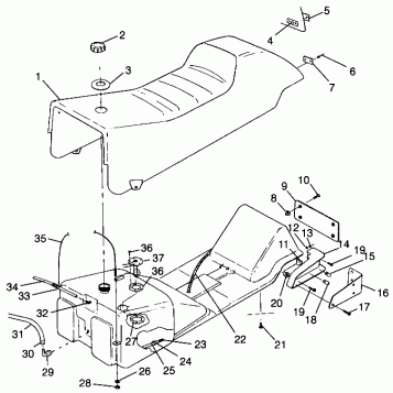 SEAT and GAS TANK STORM 0985782 (4943674367A006)