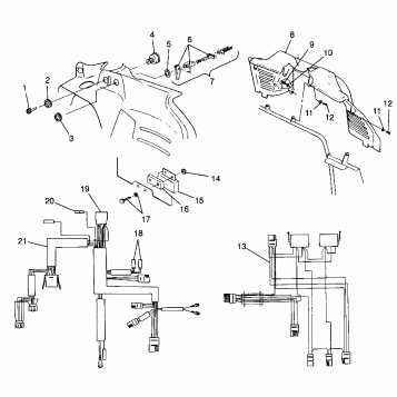 CONSOLE and WIRE HARNESS STORM 0985782 (4943674367A012)