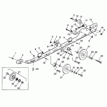 RAIL MOUNTING (SUSPENSION) - 0985782 (4943674367b012)