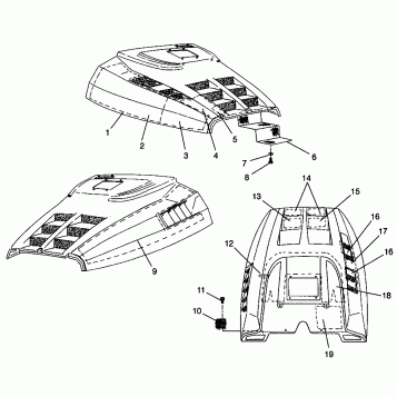 HOOD - FOAM/FOIL WIDETRAK LX 0982065 and EUROPEAN WIDETRAK LX E982065 (4943884388A010)