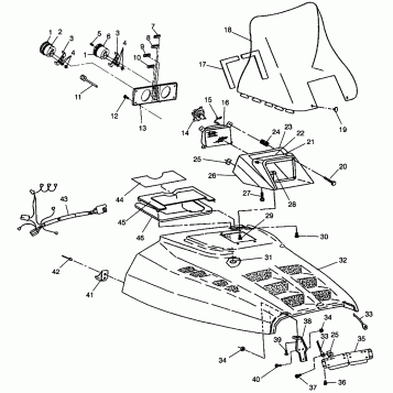 HOOD WIDETRAK LX 0982065 and EUROPEAN WIDETRAK LX E982065 (4943884388A011)