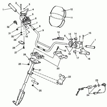 STEERING - HANDLEBAR WIDETRAK LX 0982065 and EUROPEAN WIDETRAK LX E982065 (4943884388B004)