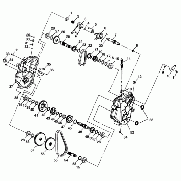 GEARCASE WIDETRAK LX 0982065 and EUROPEAN WIDETRAK LX E982065 (4943884388B011)