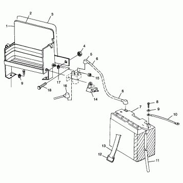BATTERY BOX WIDETRAK LX 0982065 and EUROPEAN WIDETRAK LX E982065 (4943884388C002)