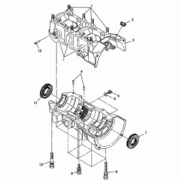 CRANKCASE WIDETRAK LX 0982065 and EUROPEAN WIDETRAK LX E982065 (4943884388C008)