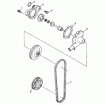 WATER PUMP WIDETRAK LX 0982065 and EUROPEAN WIDETRAK LX E982065 (4943884388C011)