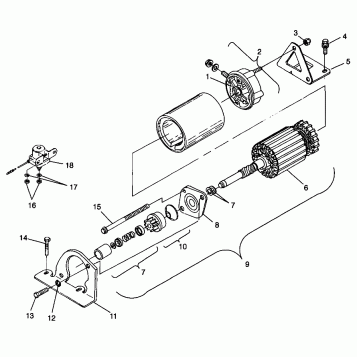 STARTING MOTOR WIDETRAK LX 0982065 and EUROPEAN WIDETRAK LX E982065 (4943884388D003)