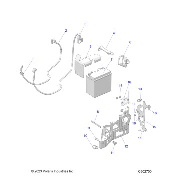 ELECTRICAL, E.S. BATTERY/BOX and CABLES - S24TFM8MS E.S. OPTION (C602700)