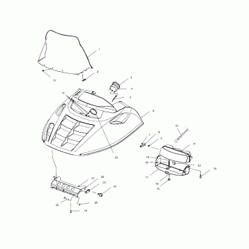 HOOD ASSEMBLY - 099LT3AS (4946704670a009)