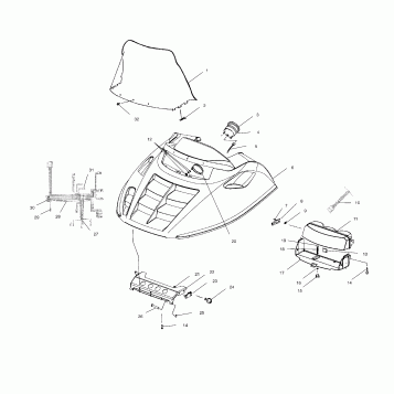 HOOD ASSEMBLY - 099LD3AS (4946734673a009)