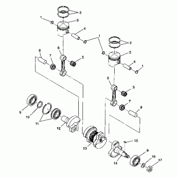 PISTON and CRANKSHAFT - 099LD3AS (4946734673c004)
