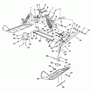 FRONT SUSPENSION and SKI - 099EB4BSA (4946834683b003)