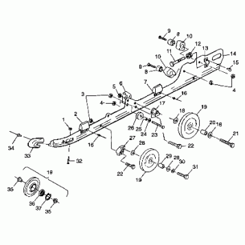 RAIL MOUNTING (SUSPENSION) - 099EB4BSA (4946834683b006)