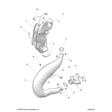 ENGINE, EXHAUST - S25AJE6RSN/6RSP (C602720)