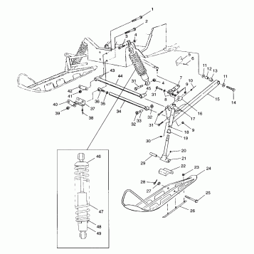 FRONT SUSPENSION and SKI - 099SU4DS (4948264826b001)