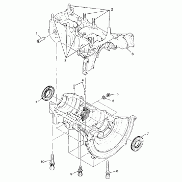 CRANKCASE - 099SU4DS (4948264826c004)