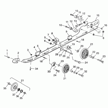 RAIL MOUNTING (SUSPENSION) - 099SP4AS (4948284828b009)