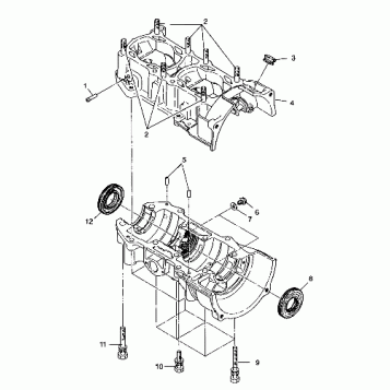 CRANKCASE - 099ER4BS (4948294829c008)