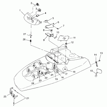 HOOD - HEADLIGHT - 099ED4BS (4948304830a011)