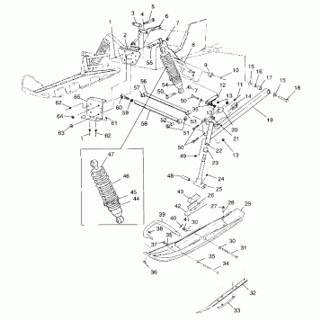 FRONT SUSPENSION and SKI - 099ED4BS (4948304830a013)