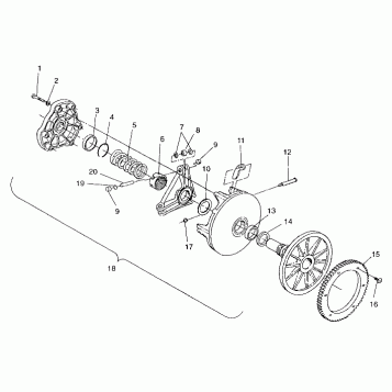 DRIVE CLUTCH - 099ED4BS (4948304830b013)