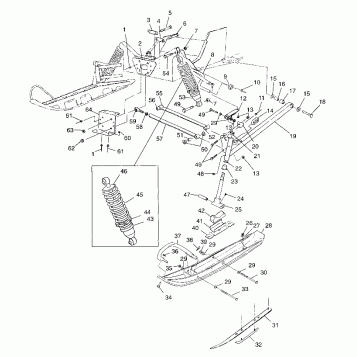 FRONT SUSPENSION and SKI - 099ET4BS (4948314831b003)
